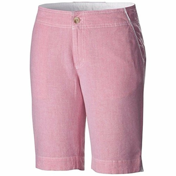 Columbia Pants - Columbia women’s pink PFG size 10 walking shorts golf hiking